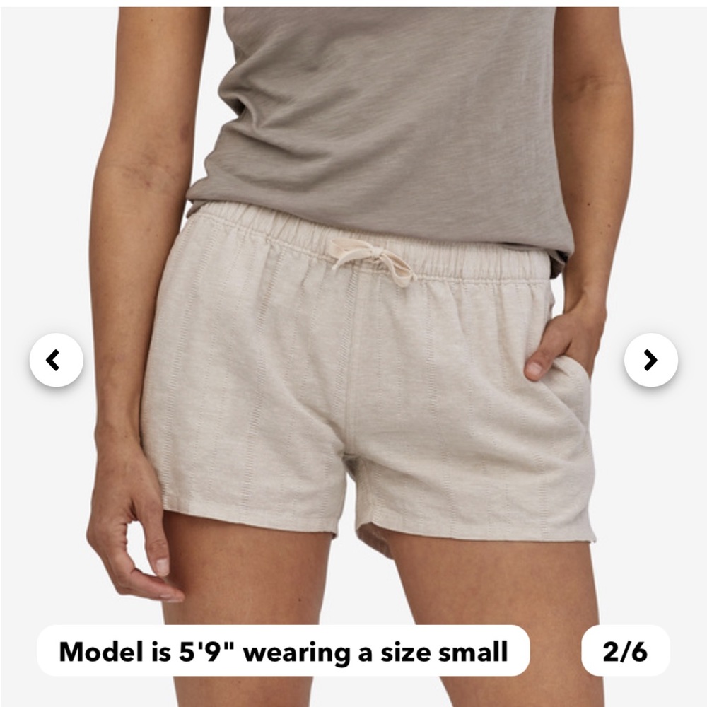 Patagonia women’s island hemp baggies shorts. Small EUC